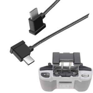 Hanatora 11.8 Inch USB C to USBC RC-N3/N2/N1/N1C Remote Controller Cable for DJI Flip,Neo,Mavic 3,Air 3S/3/2/2S,Mini 4K/2 SE/3/4 Pro,Nylon 1FT Tablet RC Data Cord Accessories(Type C Connector)