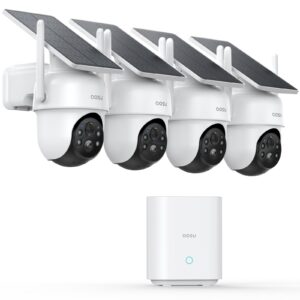 aosu D1 Classic 4-Cam Kit, Security Cameras Wireless Outdoor, Solar Powered
