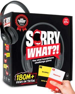 Sorry What - Award Winning Headphone Challenge Party Game for Adults 17+