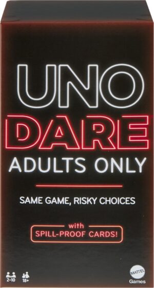 Mattel Games UNO Dare Adults Only Card Game for Game Night, Travel, Camping & Party
