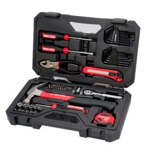 CRAFTSMAN 57 Piece Mechanics Tool Set Home Tool Set, Sockets, Ratchet, Screwdrivers, Hammer, Pliers, Hex Keys, Specialty Bits Hand Tools (CMMT99447)