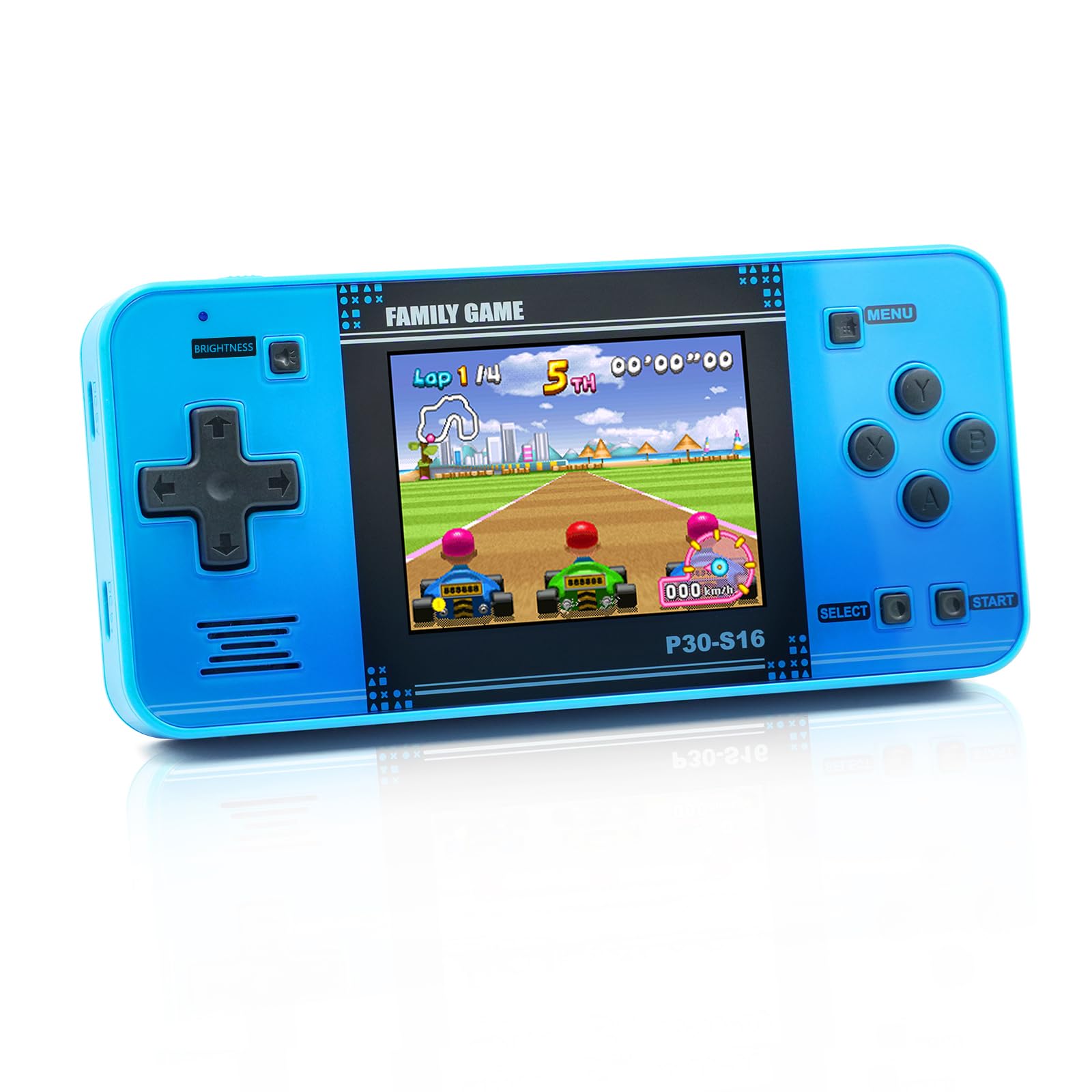 Handheld Game for Kids -Preloaded 220 Retro Video Games, Portable Gaming Player with Rechargeable Battery 3.0" LCD Screen, Mini Arcade Electronic Toy Gifts for Boys Girls (Blue)
