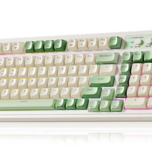AULA S99 Gaming Keyboard, Wireless Green Creamy Computer Keyboards
