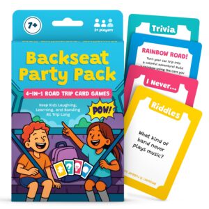 WELL BALANCED Road Trip Games for Kids Travel Essentials, Trivia, Riddles, Car Activities Must Haves for Ages 7+
