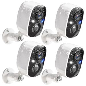 GMK 4 Pack Cameras System, Security Cameras Wireless Outdoor, 2K Video