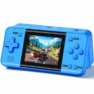 32 Bit Handheld Game Console for Kids Adults, Preloaded 135 Retro Video Games, 3.0" Color Display Rechargeable Portable Gaming Player, Mini Electronic Travel Toy Gift for Boys Girls(Blue)