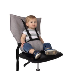 Hoovy Portable Travel High Chair Seat – Adjustable Baby Chair Harness with Padded Support, Machine-Washable Fabric and Compact Design for Independent Sitters 6 Months+